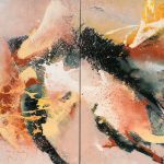 SOUTHERN GLOW, Acrylic on canvas,Diptych 34x48